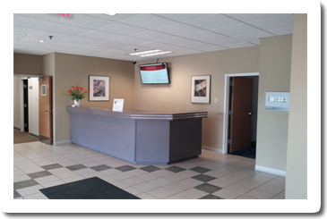 The Lobby of the the Atrium Office Suites