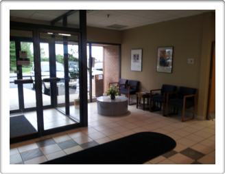 The Lobby Doors in the The Atrium Office Suites