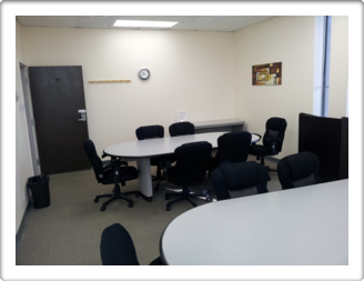 The Atrium Office Suites Conference Room entry door